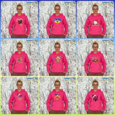 Худі жіночі рожеві новорічні