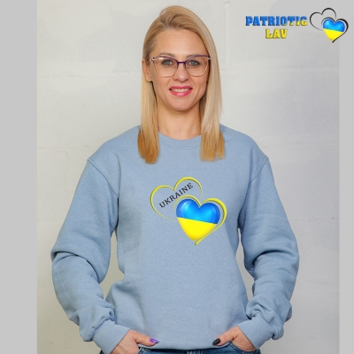 Світшот блакитний жіночий до дня закоханих