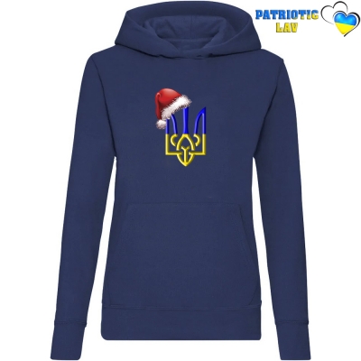 Худі жіночий темно-синій новорічний