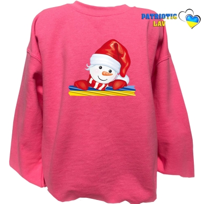 Світшот дитячий рожевий новорічний