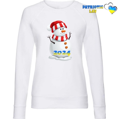 Світшот жіночий новорічний білий