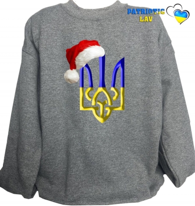 Світшот дитячий темно-сірий новорічний