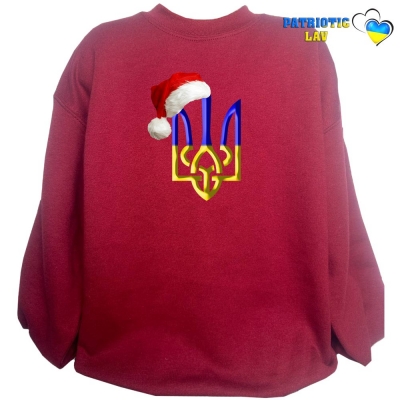 Світшот дитячий бордовий новорічний