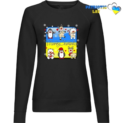 Світшот жіночий чорний новорічний