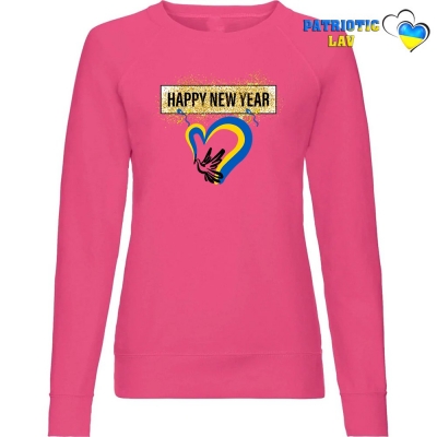 Світшот жіночий рожевий новорічний