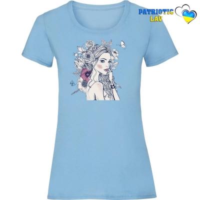 Футболка жіноча світло блакитна