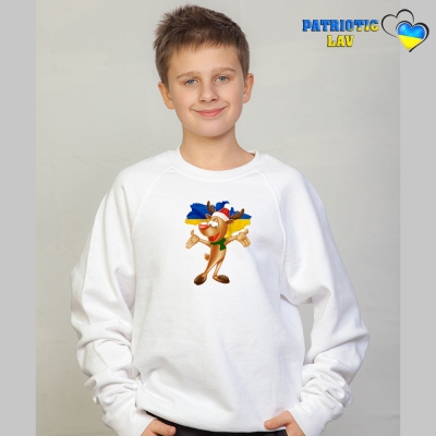 Світшот новорічний підлітковий білий