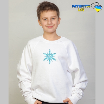 Світшот новорічний підлітковий білий