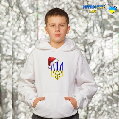 Худі новорічні підліткові Білі