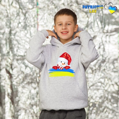 Худі новорічні підліткові Сірі