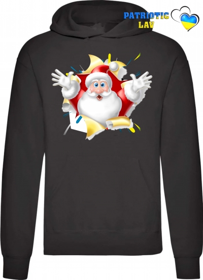 Худі чоловічий чорний новорічний