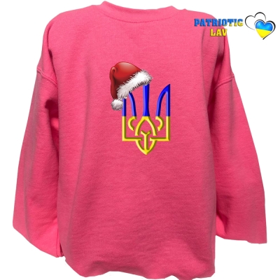 Світшот дитячий рожевий новорічний