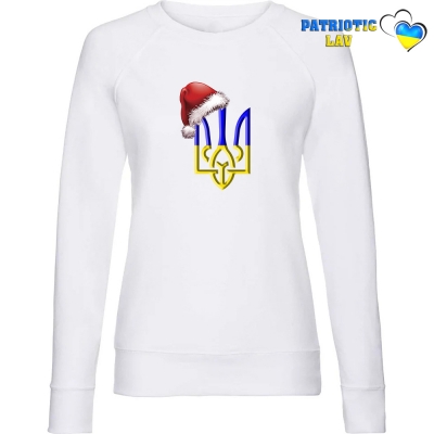 Світшот жіночий новорічний білий