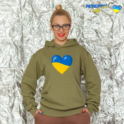 Худі оливковий жіночий до дня закоханих