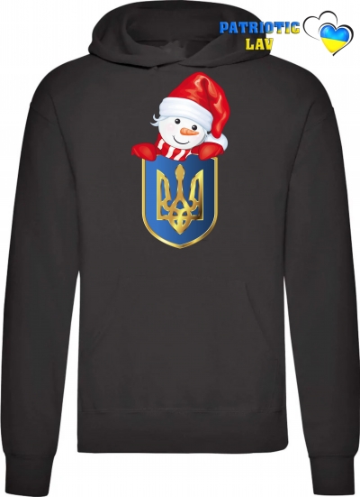 Худі чоловічий чорний новорічний