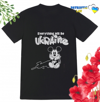 Футболка дитяча чорна "Міккі Маус"