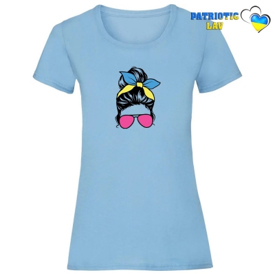 Футболка жіноча світло блакитна