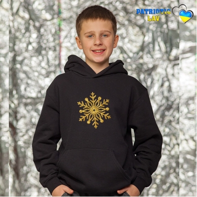 Худі новорічні підліткові Чорні