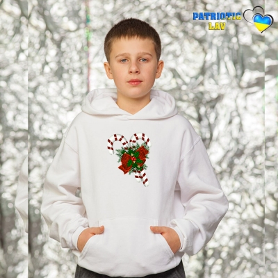 Худі новорічні підліткові Білі