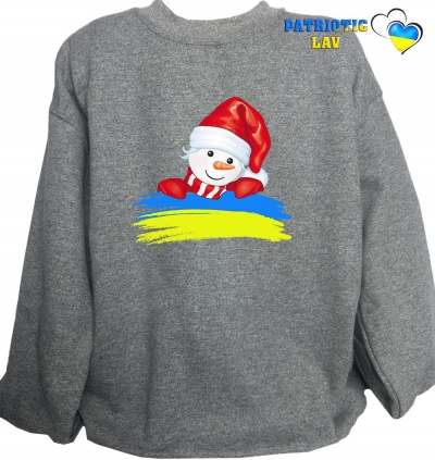 Світшот дитячий темно-сірий новорічний