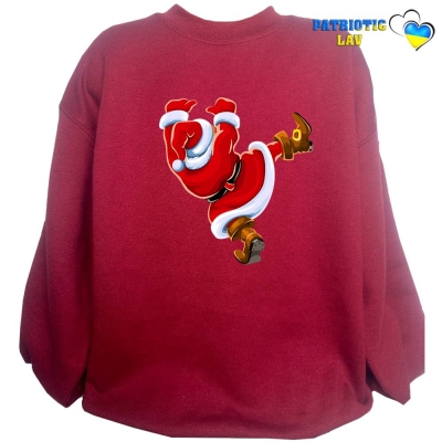 Світшот дитячий бордовий новорічний