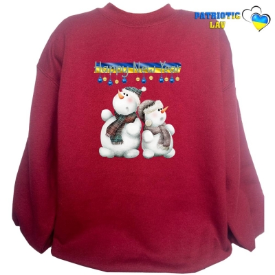 Світшот дитячий бордовий новорічний