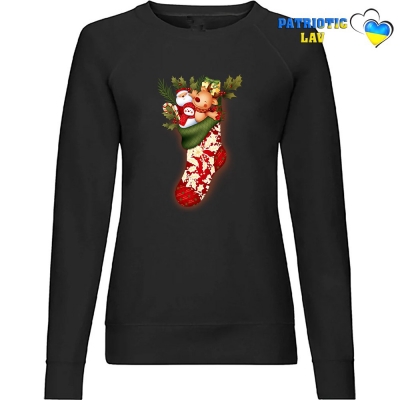 Світшот жіночий чорний новорічний