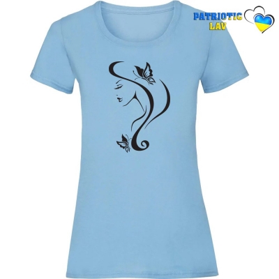 Футболка жіноча світло блакитна