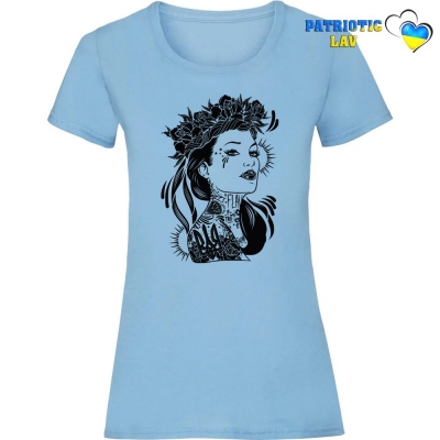 Футболка жіноча світло блакитна