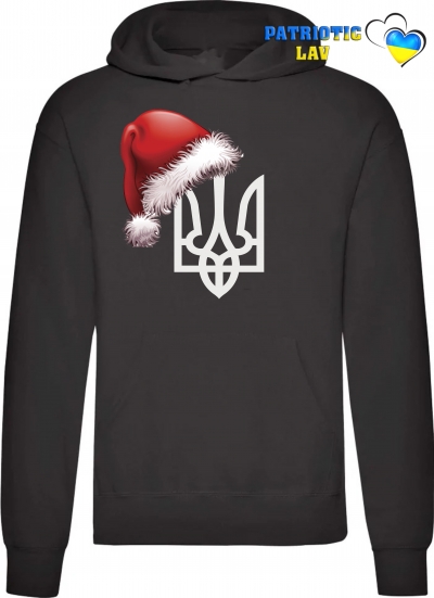 Худі чоловічий чорний новорічний